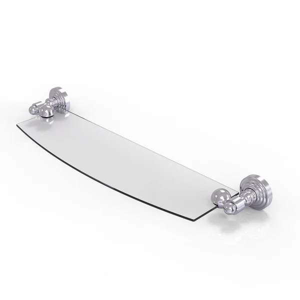 Allied Brass Waverly Place 24 inch Glass Shelf Satin Chrome