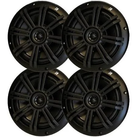 Kicker 6.5 inch Marine Speakers (Qty 4) 2 Pair of OEM Replacement Speakers, White