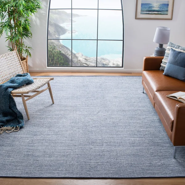 Safavieh 8& x 10& Montauk Montauk 250 Navy - Blue Rug