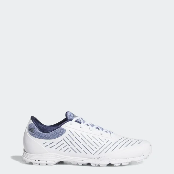Adidas Women's Adipure Sport 2.0 Golf Shoes White/Silver/Blue M 6.5