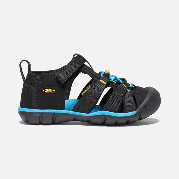 Keen Kids& Seacamp II CNX Sandal - 12 - Black - Keen Yellow