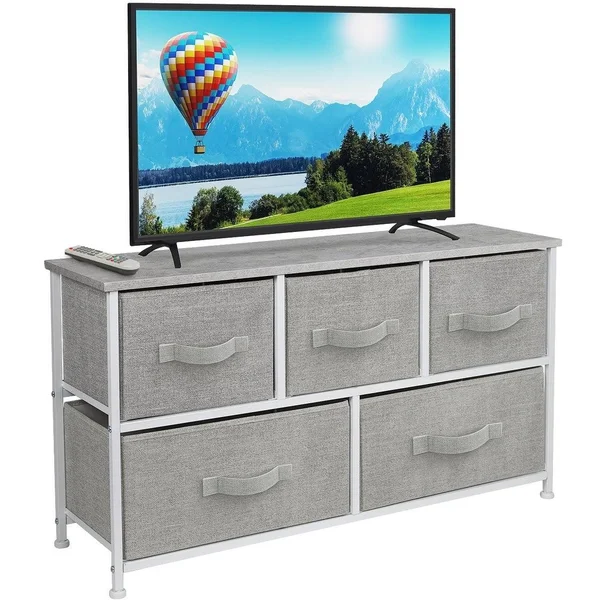 Sorbus Dresser with 5 Drawers - Gray