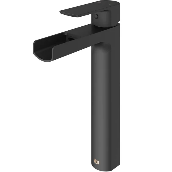 Vigo Amada Matte Black Vessel Bathroom Faucet