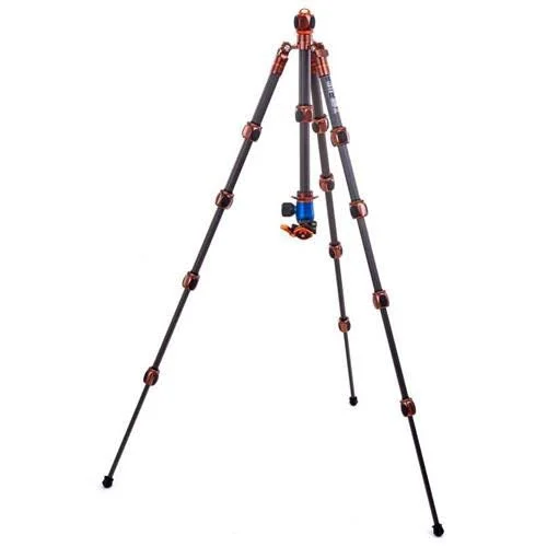 3 Legged Thing Leo 2.0 Carbon Fiber Tripod System & AirHed Pro Lever Ball Head - 66 lb Capacity, Earth Bronze & Ocean Blu