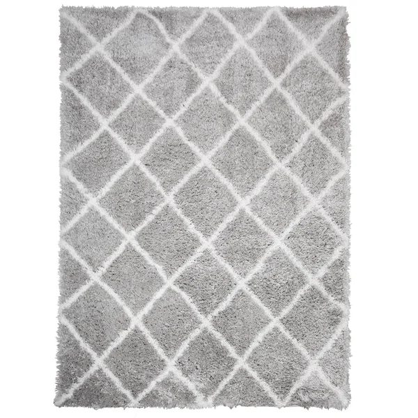 Sohome Carmela Tali Geometric Area Rug - Gray/Ivory, 5&2 inch Round