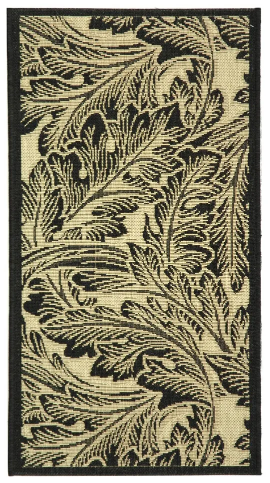 Safavieh Courtyard CY2996-3901 5&3x22 x 7&7x22 Sand - Black Area Rug