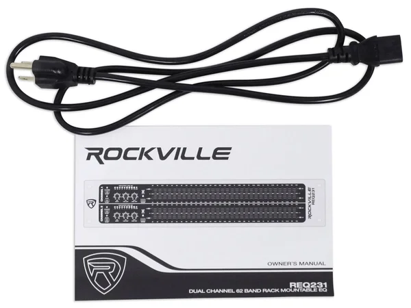 Rockville REQ231 Dual 31 Band 1/3 Octave Graphic Equalizer+3 Way Mono Crossover