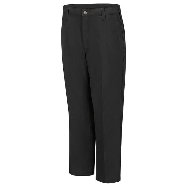 Workrite Pants, 50 in, Black, Zipper and Button Fp52bk