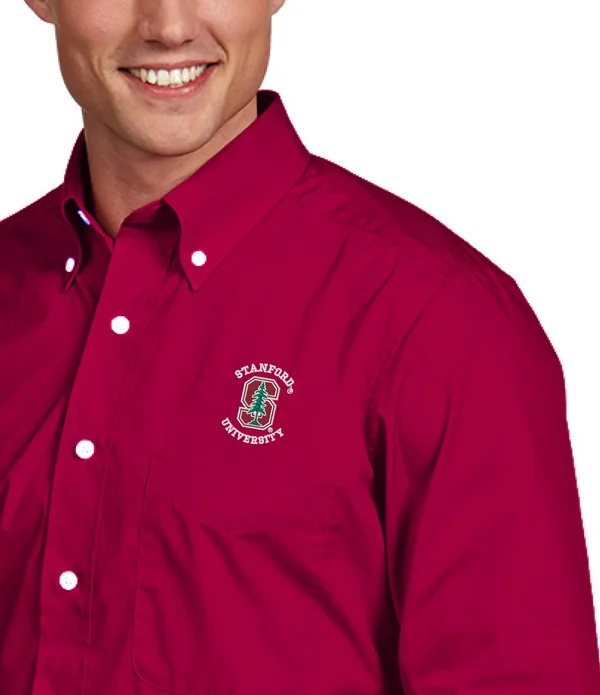 Antigua Clemson Tigers Purple Dynasty Woven Long Sleeve Button-Down Shirt Size: 3XL