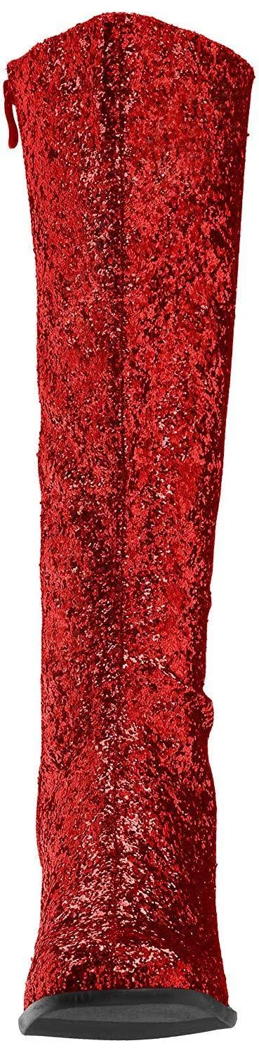 Ellie - Womens Gogo-g Boots Green Glitter, Size-6