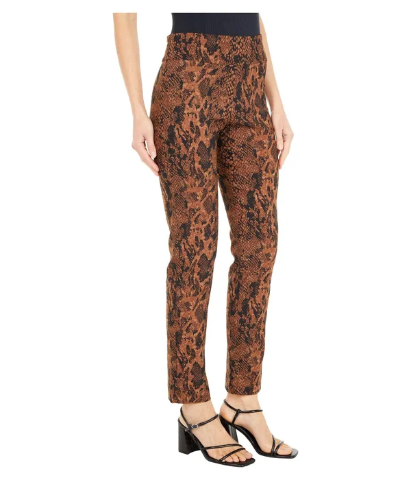 Pull-On Ankle Pants Brown Python - 14
