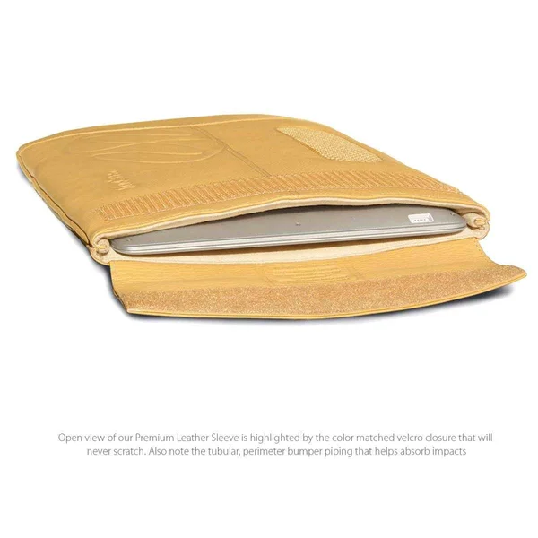 MacCase Premium Leather 11 MacBook Air Sleeve -Tan