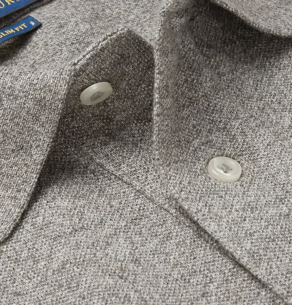 Polo Ralph Lauren Long Sleeved Polo Shirt, Grey, M