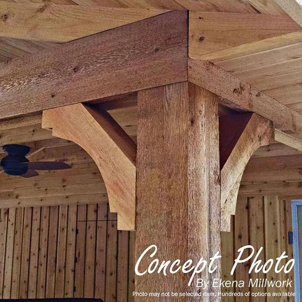 6x22W x 20x22D x 24x22H Balboa Rough Sawn Brace, Western Red Cedar