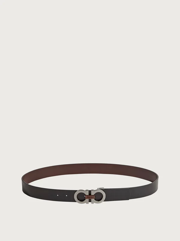 Salvatore Ferragamo Men's Reversible Leather Belt - Black Size 40