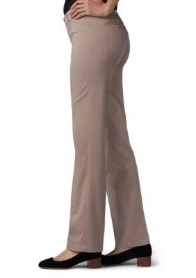 Women's Lee Flex Motion Straight-leg Pants Flax, Size: 14 Short
