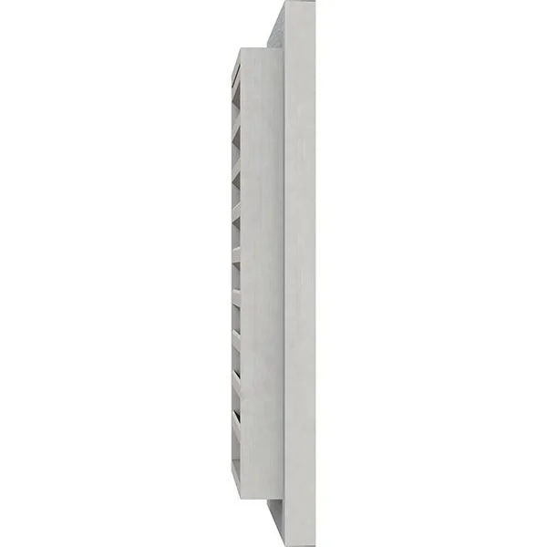 Ekena Millwork GVWVE34X1200RFPWR 34x22W x 12x22H Vertical Gable Vent (39x22W x 17x22H Frame Size): Primed, Functional, Rough Saw