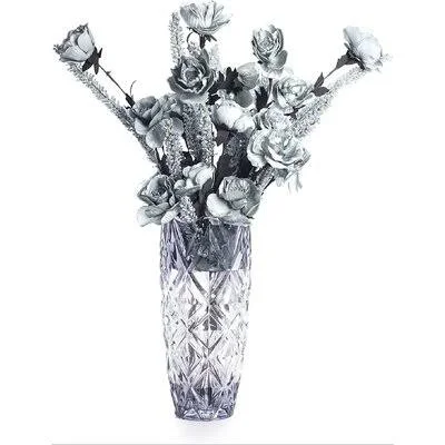 Flower Vase Colorful Thickened Glass Vase for Bookshelf - Dinner Table, Indoor Office Desktop, Meeting Room, Bathroom, Countertop, Hom