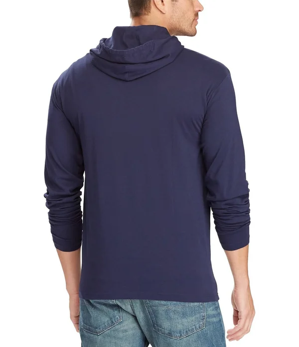 Polo Ralph Lauren Men's Big & Tall Hooded Long Sleeve T-Shirt - Gray
