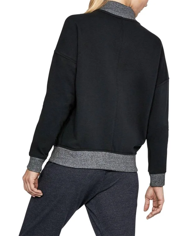 Under Armour Women's Threadborne Fleece Bomber - Black