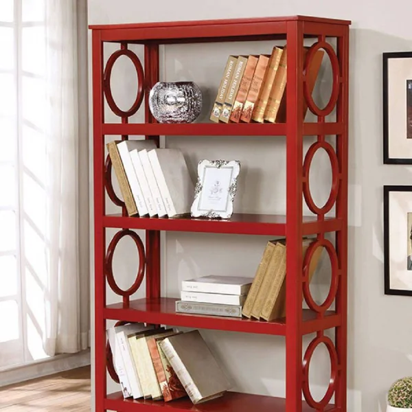 Furniture of America CM-AC6436RD Zoey Red Display Shelf