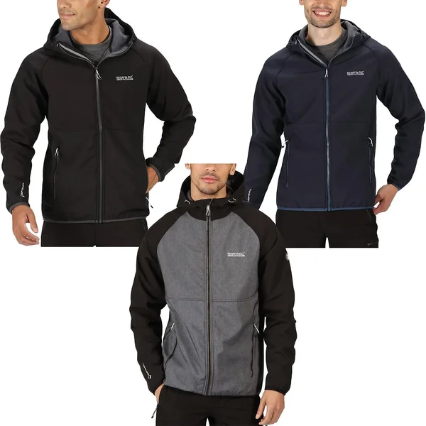 Regatta Mens Arec II Hooded Softshell Jacket Navy XXXL