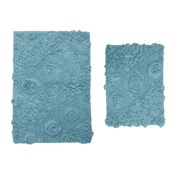 Home Weavers Modesto Bath Rug - 2 Piece Set - Blue