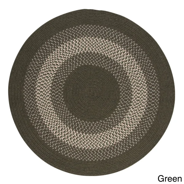 Colonial Mills Cozy Cabin Braided Reversible Indoor Area Rug - 6& x 6& Round - Green