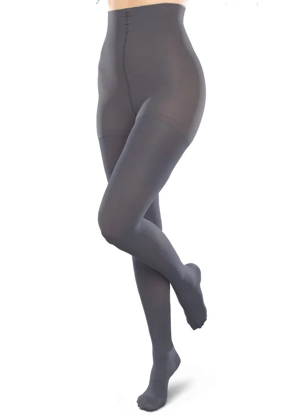 Therafirm Ease Opaque Women's 20-30 mmHg Pantyhose - Medium Long, Coal
