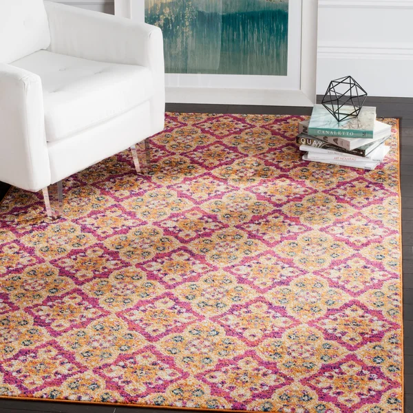 Safavieh Madison MAD605A Fuchsia - Gold 9& x 12& Area Rug