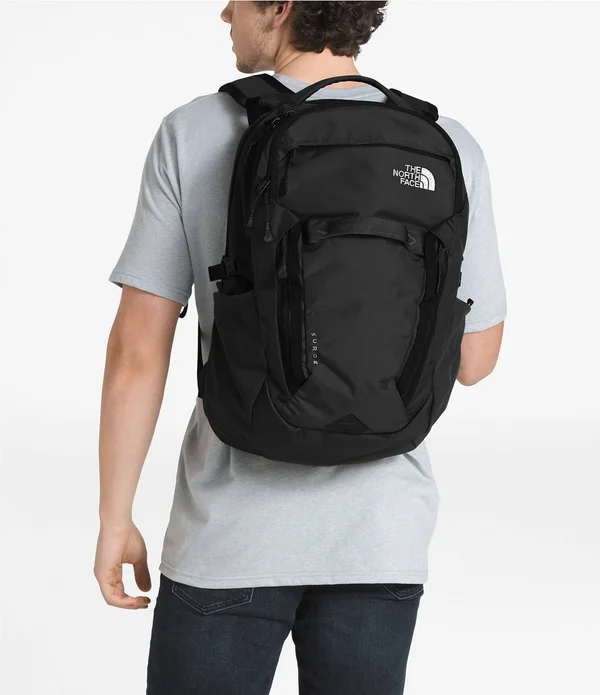 The North Face Surge Backpack Zinc Grey Dark Heather/Evergreen