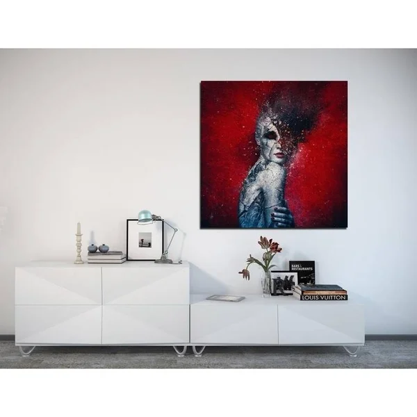 Cortesi Home Indifference by Mario Sanchez Nevado, Giclee Canvas Wall Art - Red 12x22 x 12x22