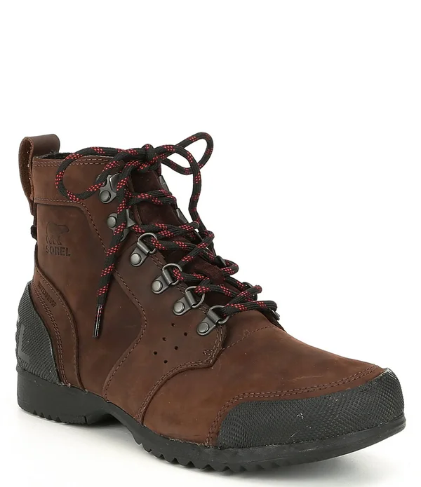 Sorel Men's Ankeny Mid Hiker Boot - 8 - Cattail - Black