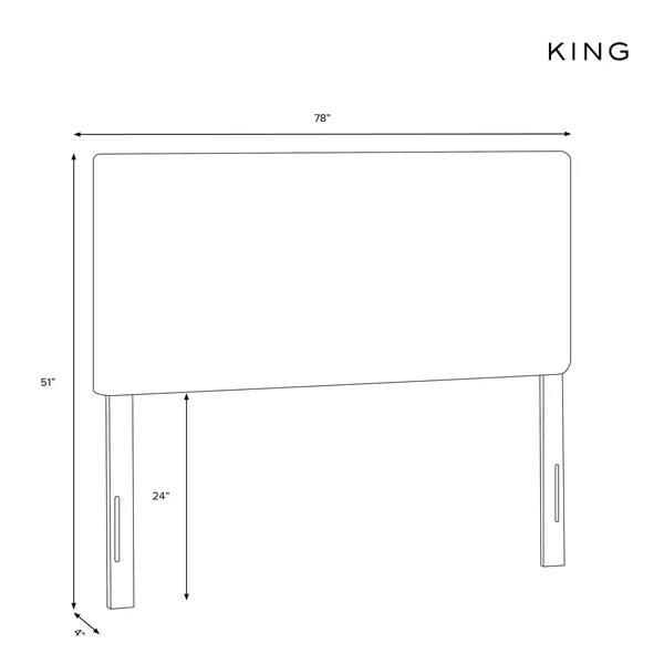 Layla King Pleated Headboard, Quick Ship - Gray