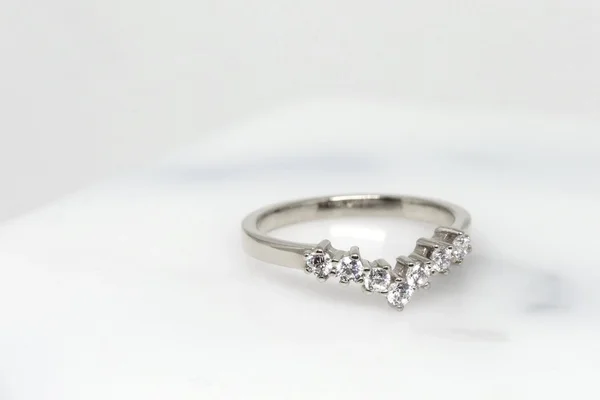 Silver & Swarovski CZ Wishbone Ring - Chevron Ring - Engagement Ring - Promise Ring - Gift for Her - 7 x 2.25mm