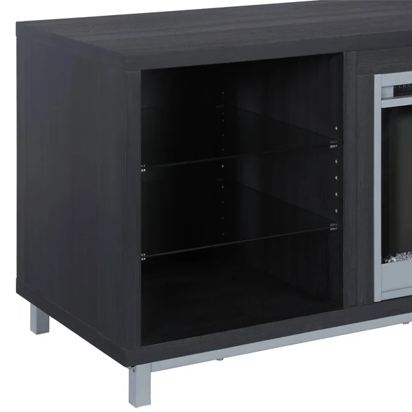 Ameriwood Home Lumina Fireplace TV Stand for TVs Up to 70x22 Wide, Black