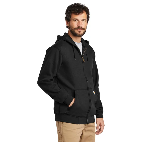 Carhartt Men's Black Midweight Hooded Zip Front Sweatshirt