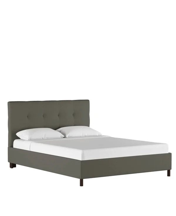 Full Tufted Platform Bed in Zuma Charcoal - Project 62