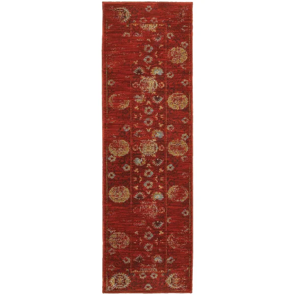 Oriental Weavers Sedona 6386E 5&3x22 x 7&6x22 Red Area Rug