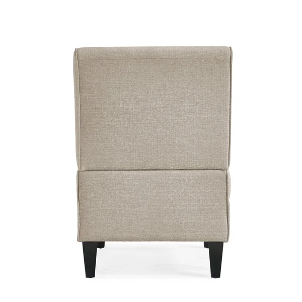 Handy Living Courtney Oatmeal Linen Armless Chair
