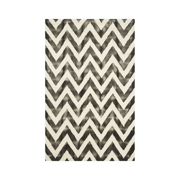 Safavieh 7& x 7& Square Dip Dye DDY715D Ivory, Charcoal Rug