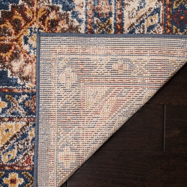 Safavieh BIJ653B-5SQ Square Traditional Bijar Area Rug Royal & Ivory - 5 x 5 ft.