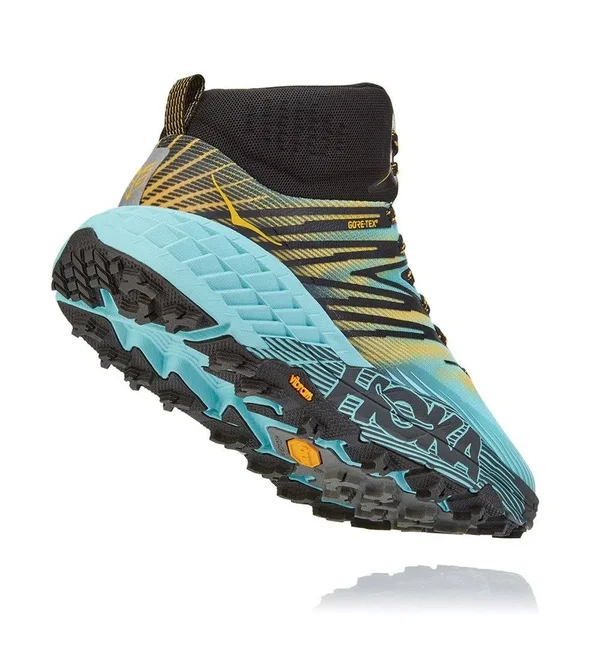 Hoka One One Women's Speedgoat Mid 2 GTX - 6 - Antigua Sand - Golden Rod