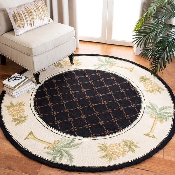Safavieh Chelsea HK362C 8&9x22 x 11&9x22 Black - Ivory Area Rug