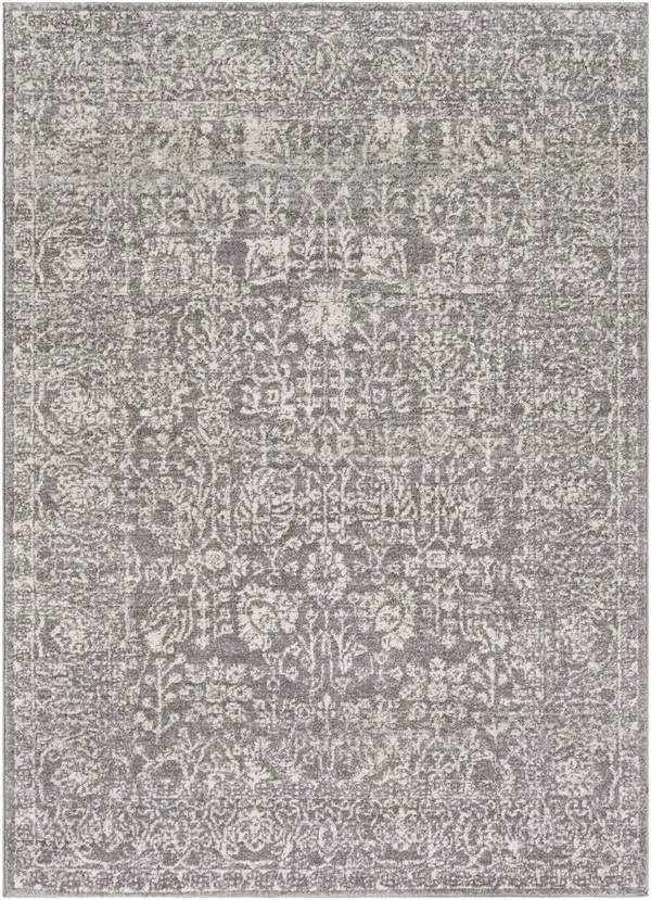 Tiwari Home 2' x 3' Vintage Style Gray and Beige Rectangular Area Throw Rug