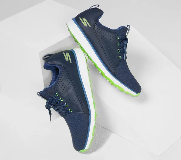 Skechers Go Golf Mojo Elite Golf Shoes - Navy/Lime, 9.0