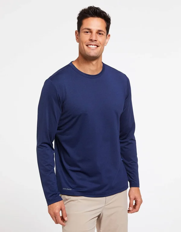 Sun Protective Long Sleeve T-Shirt UPF50+ for Men - UV Protection Dark Navy
