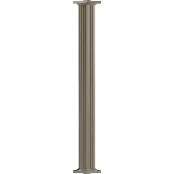 AFCO, Industries EA1009DNFSDTUTU 10x22 x 9& Endura-Aluminum Column, Round Shaft (FOR Pilaster Installation - 2 Halves Included)