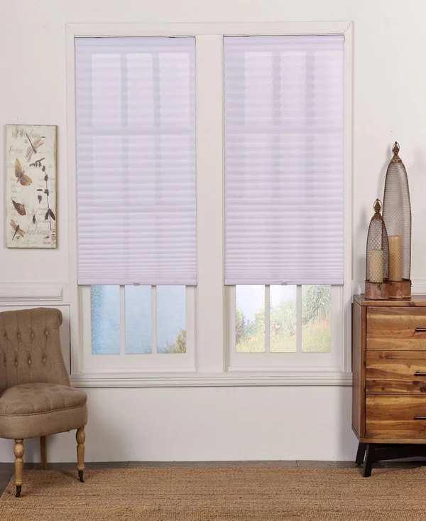 Cordless Light Filtering Pleated Shade, 37.5X64 - White