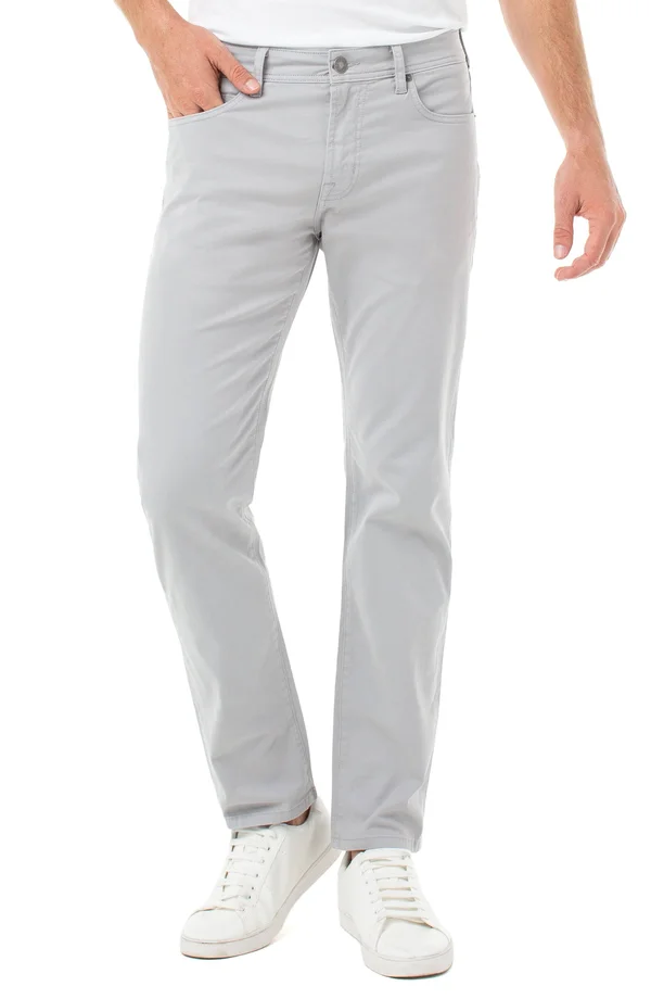 Liverpool Men's Regent Relaxed Straight Peached Colored Twill Jeans in White - Cotton, Size 38/34